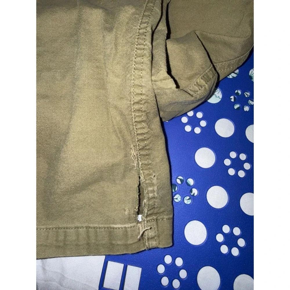 North Face Mens Hiking Pants 32x30 Olive Tan Canvas Articulated Knee Trail Carg